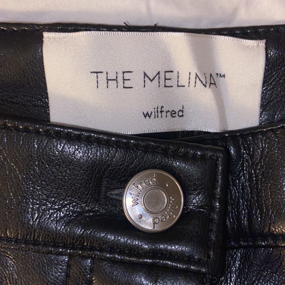 NWT Aritzia Melina Straight Leg High Rise Leather Pant - Picture 7 of 7